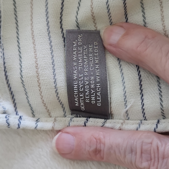 Van Heusen, Men's 16 1/2 Short Sleeve Shirt,Stripe Gray, Navy Green & Tan - Picture 6 of 6